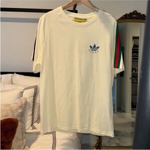 Gucci Cream Tee with Blue and Green Accents